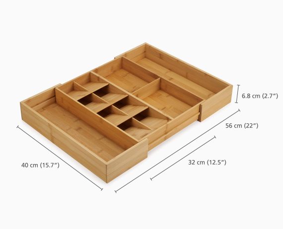 Joseph Joseph DrawerStore Bamboo Expanding Cutlery, Utensil & Gadgets Organizer - Image 9