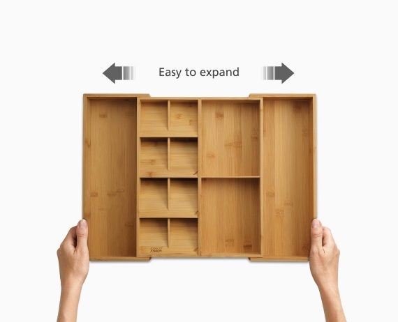 Joseph Joseph DrawerStore Bamboo Expanding Cutlery, Utensil & Gadgets Organizer - Image 8