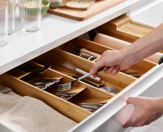 Joseph Joseph DrawerStore Bamboo Cutlery, Utensil & Gadget Organizer - Image 3