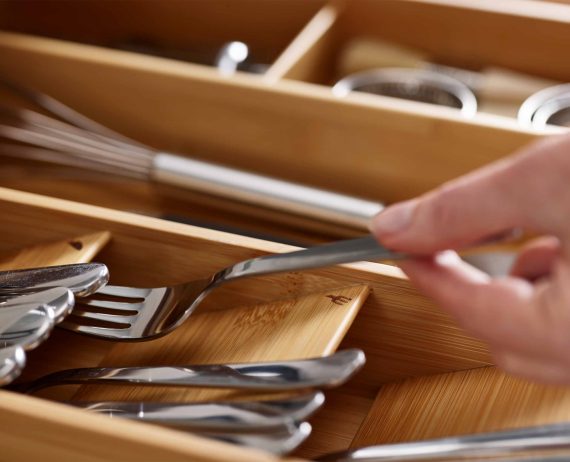Joseph Joseph DrawerStore Bamboo Cutlery, Utensil & Gadget Organizer - Image 5