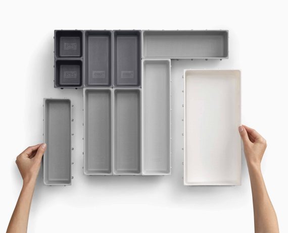 Joseph Joseph Blox 10-piece Gray Drawer Organizer Set - Image 6