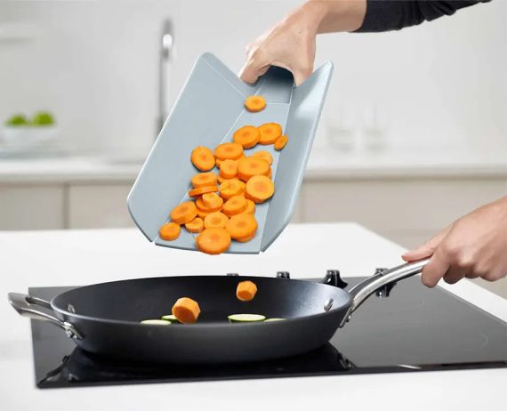 Joseph Joseph Chop2Pot Plus 2-piece Blue Cutting Board Set - Image 2