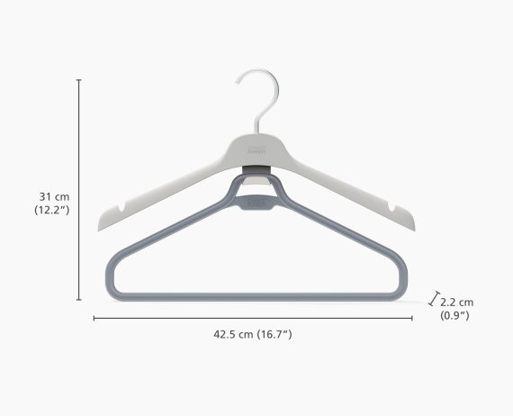 Joseph Joseph Orderly Set of 2 Ecru Long Garment Hangers - Image 5