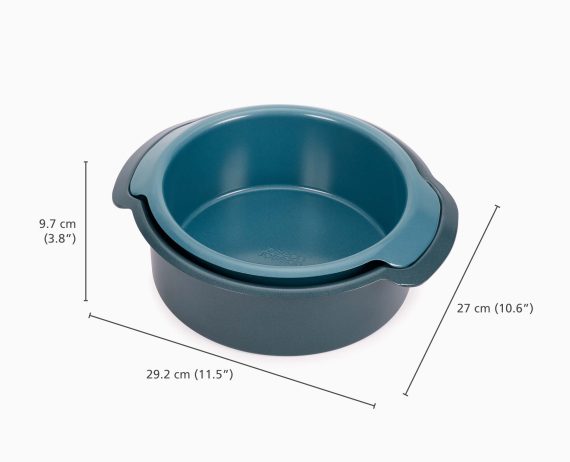 Joseph Joseph Nest Bake Non-Stick 2-piece Blue Round Cake Pan Set - Image 5