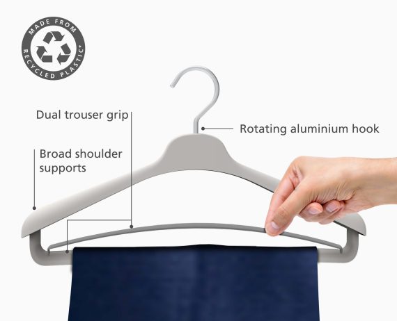 Joseph Joseph Orderly Set of 2 Ecru Suit & Coat Hangers - Image 4
