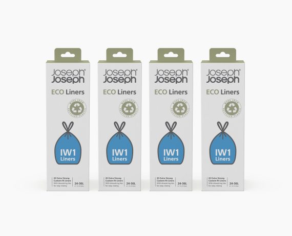 Joseph Joseph IW1 24-36L Gray Recycled Trash Bags - 4 pack - Image 3