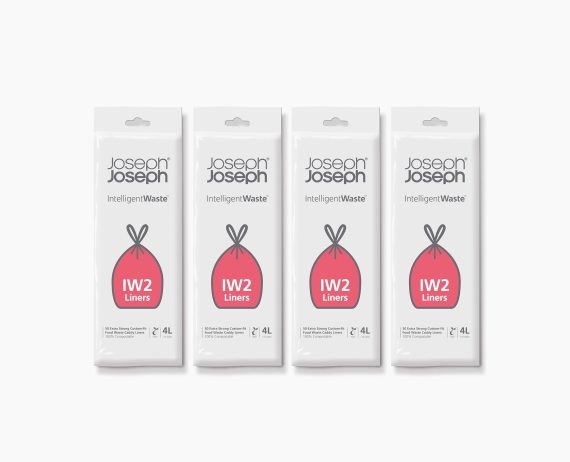 Joseph Joseph IW2 4L White Food Waste Caddy Trash Bags - 4 pack - Image 3