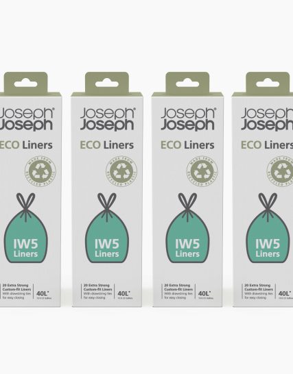 Joseph Joseph IW5 40L Gray Recycled Trash Bags - 4 pack