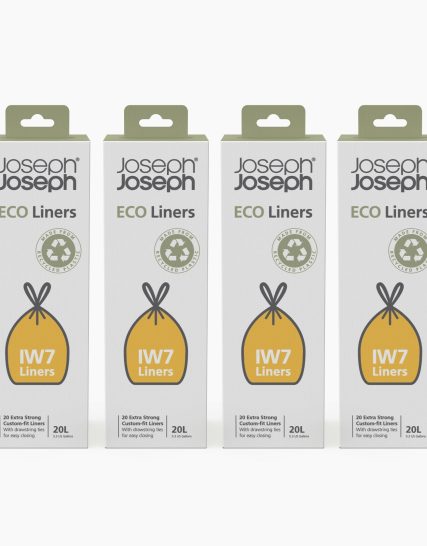 Joseph Joseph IW7 20L Gray Recycled Trash Bags - 4 pack