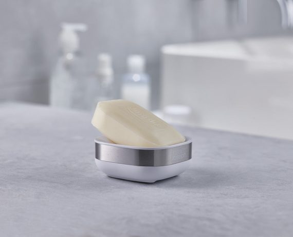 Joseph Joseph Slim Compact Stainless-steel Soap Dish - Image 2