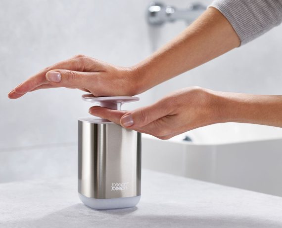 Joseph Joseph Presto Stainless-steel Hygienic Soap Dispenser - Image 2