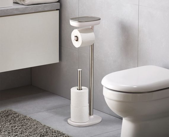 Joseph Joseph EasyStore Stainless-steel Toilet Roll Holder - Image 2