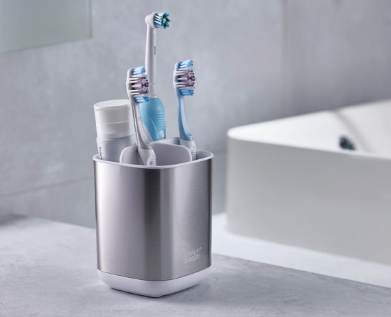 Joseph Joseph EasyStore Stainless-steel Toothbrush Holder - Image 2