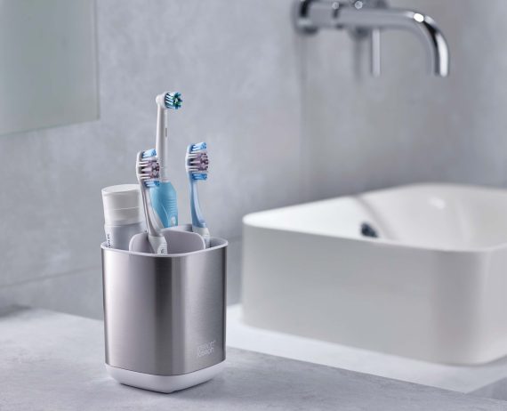 Joseph Joseph EasyStore Stainless-steel Toothbrush Holder - Image 3