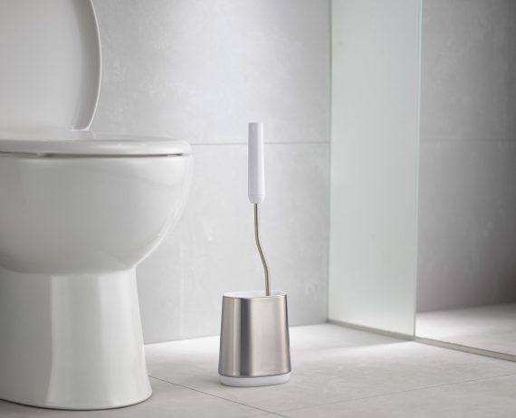 Joseph Joseph Flex Lite Pack of 2 Stainless-Steel Toilet Brushes - Image 2