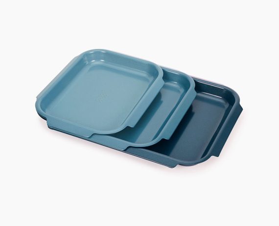 Joseph Joseph Nest Bake Non-Stick 3-piece Blue Baking Pan Set