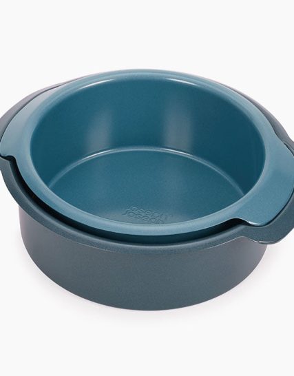Joseph Joseph Nest Bake Non-Stick 2-piece Blue Round Cake Pan Set