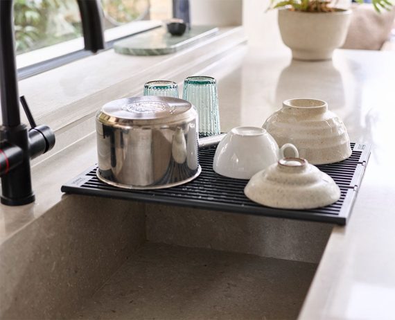 Joseph Joseph Platform Folding Gray Sink Drainer - Image 2