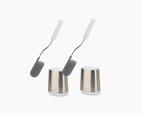 Joseph Joseph Flex Lite Pack of 2 Stainless-Steel Toilet Brushes - Image 3