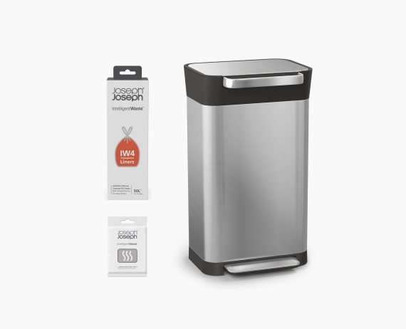 Joseph Joseph Titan 30L Stainless-steel Trash Compactor Starter Set