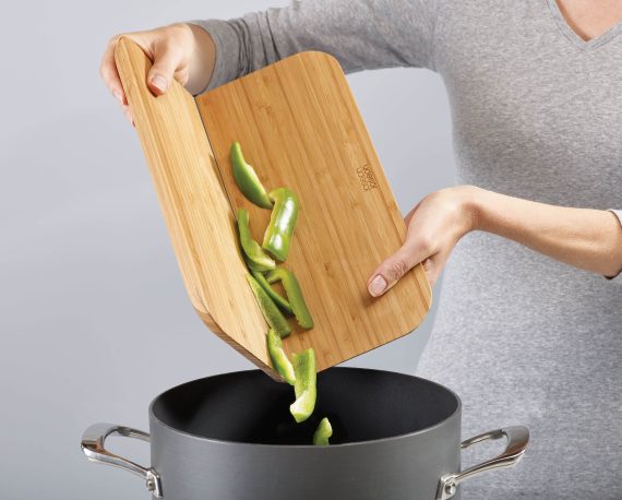 Joseph Joseph Chop2Pot Bamboo Folding Cutting Board - Image 3